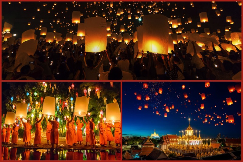 Yi Peng Sky Lantern Festival in Thailand